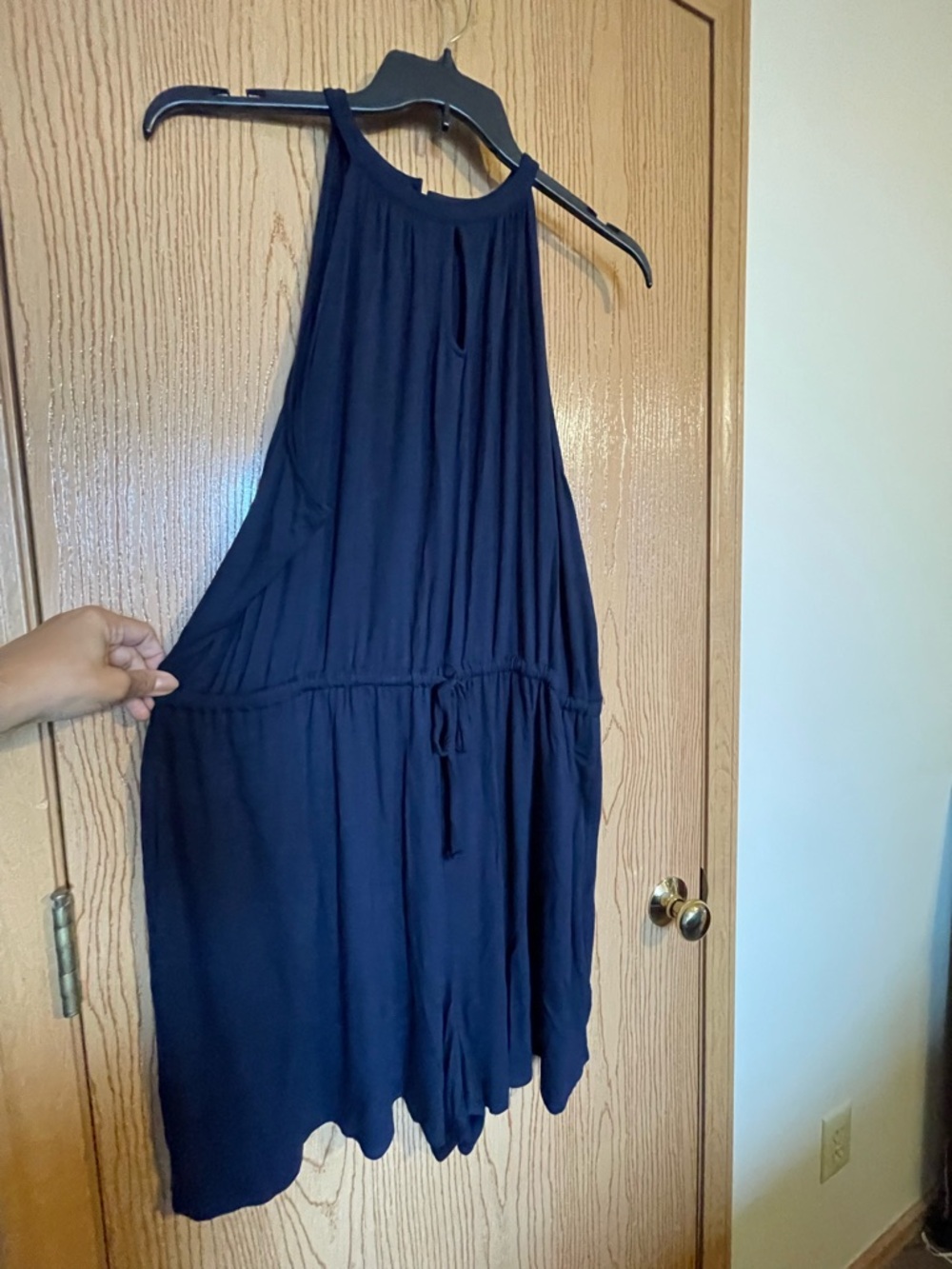 Maurices Deep Navy Halter Romper